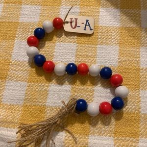 Fourth of July beaded garland